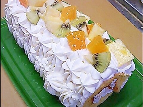 スクエア型で ロールケーキ レシピ 作り方 By ラ フジノリ 楽天レシピ